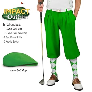 Amazon.com : Golf Knickers Impact Golf Outfits - Mens - Lime